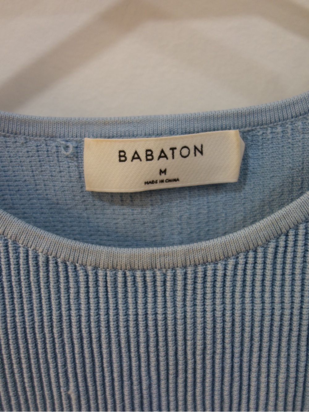 Babaton Sky-Blue Ribbed High-Neck Tank - Picture 3 of 3